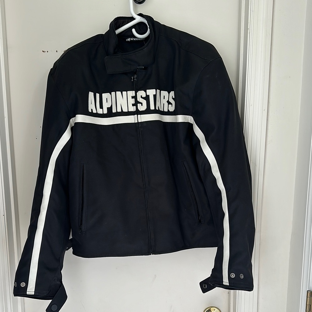 Alpinestars Black Jacket with White Stripes